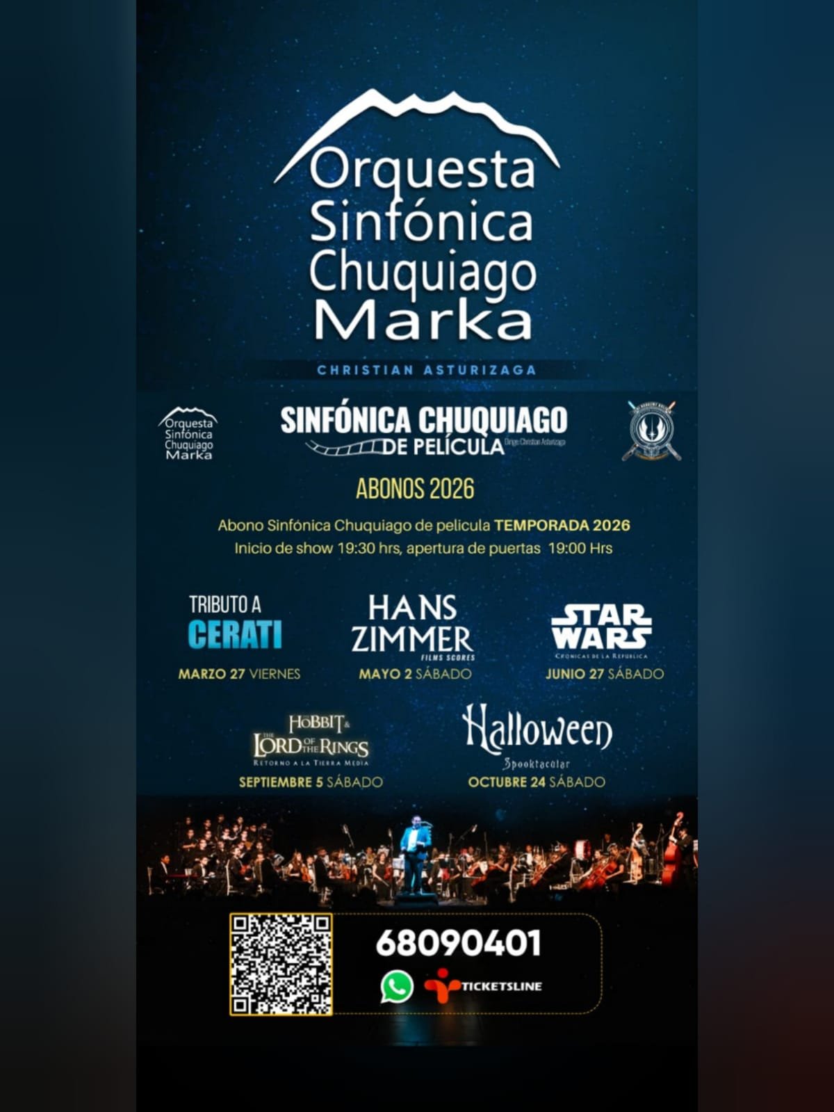 Sinfonica chuquiago de Pelicula Temporada 2026 Sinfonica chuquiago de Pelicula Temporada 2026